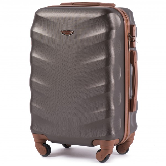 Valigia mini a 4 ruote marrone